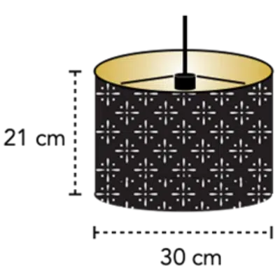 HRZ-30-30-21.png Lampenschirm Zylinder 30cm (HRZ) 1-seitig – Bild 1