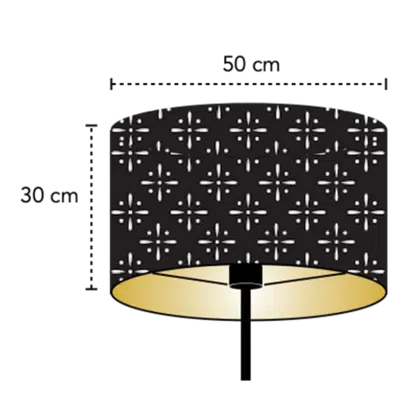 SRZ-50-50-30.png Lampenschirm Zylinder 50cm (SRZ) 2-seitig – Bild 1